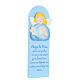 Obrazek podłużny Anioł Boży błękitny, modlitwa j. francuski, tło błękitne 30x10 cm s2
