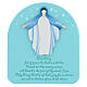Blessed Mary welcome plaque Azur aquamarine English 22x20 cm s1