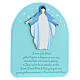 Blessed Mary welcome plaque Azur aquamarine French 22x20 cm s2