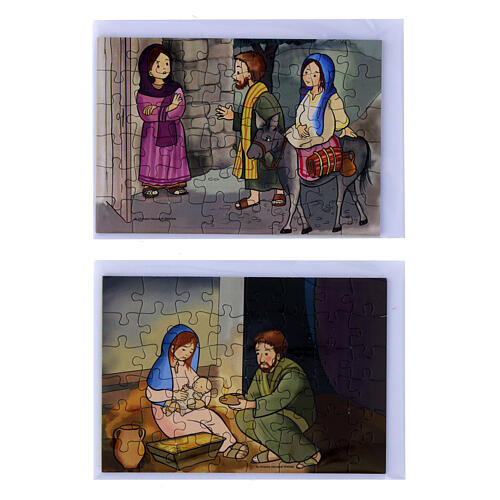 Set of 6 puzzle Christmas postcards by Azur Loppiano, 4x6 in 5