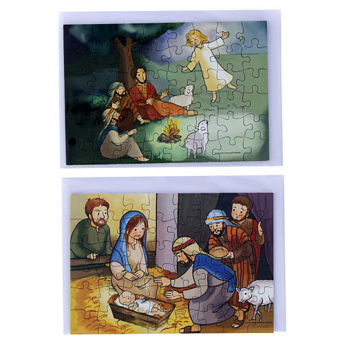 Set of 6 puzzle Christmas postcards by Azur Loppiano, 4x6 in 10