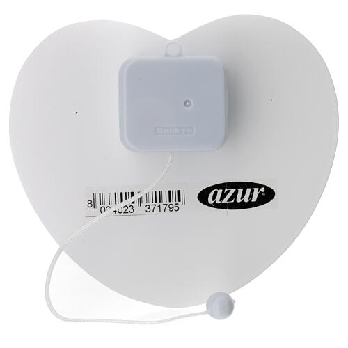 Our Lady of the Heart music box with yellow mantle, 15.5x17 cm Azur Loppiano 3