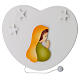 Our Lady of the Heart music box with yellow mantle, 15.5x17 cm Azur Loppiano s1