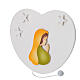 Our Lady of the Heart music box with yellow mantle, 15.5x17 cm Azur Loppiano s2