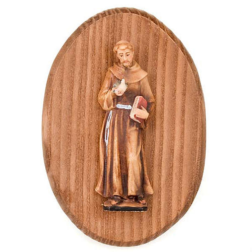 Placca con statua di San Francesco d'Assisi 1