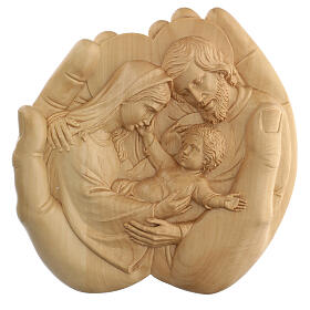 Holy Family in Lenga hands 40x40x5 cm Peru