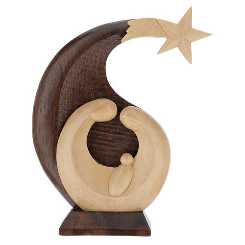 Relief, Geburt Christi, aus Linden- und Nussbaumholz – 30 × 20 × 5 cm – Peru 1