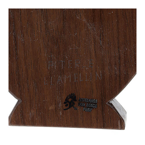 Relief, Geburt Christi, aus Linden- und Nussbaumholz – 30 × 20 × 5 cm – Peru 5