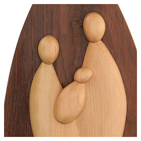 Holy Family made of wood, 25x17x3 cm
