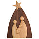 Nativity Holy Family in lenga and hand carved walnut 25x15x5 cm Peru s1