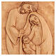 Sainte Famille sculptée à la main en lenga 30x20x5 cm s2