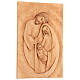 Sainte Famille sculptée à la main en lenga 30x20x5 cm s3