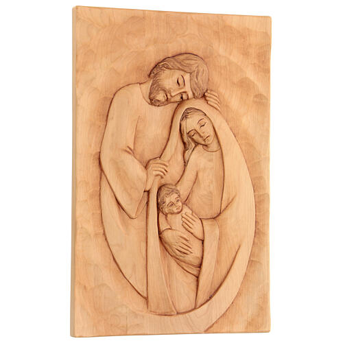Święta Rodzina ręcznie rzeźbiona drewno lenga, 30x20x5 cm 3