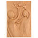 Holy Family picture in lenga wood hand carved 30x20x5 cm Peru s1