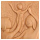 Holy Family picture in lenga wood hand carved 30x20x5 cm Peru s2