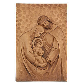 Relief, Heilige Familie, aus Lenga-Holz – 30 × 20 × 5 cm – Peru