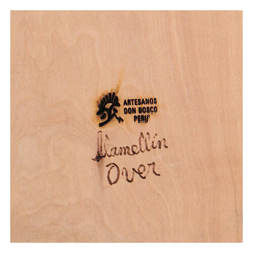 Relief, Heilige Familie, aus Lenga-Holz – 30 × 20 × 5 cm – Peru 4