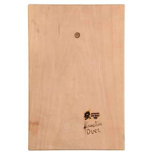 Relief, Heilige Familie, aus Lenga-Holz – 30 × 20 × 5 cm – Peru 5