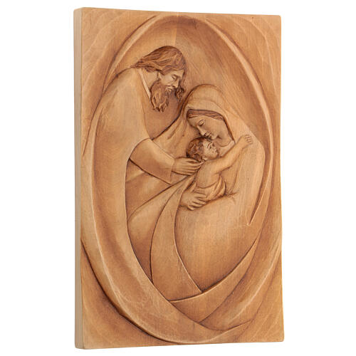 Heilige Familie – Flachrelief aus Lenga-Holz – 30 × 20 × 5 cm – Peru 3