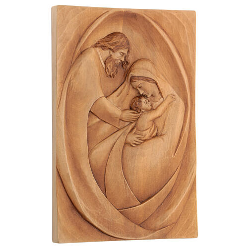 Holy Family picture bas-relief in lenga 30x20x5 cm Peru 3