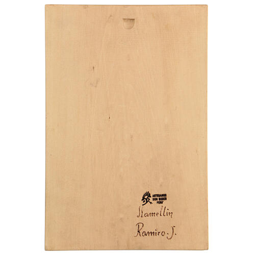 Heilige Familie aus Lenga-Holz mit Ölfarben bemalt – 30 × 20 × 5 cm – Peru 5