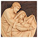 Bas-relief Sainte Famille en lenga et noyer 30x20x5 cm s2