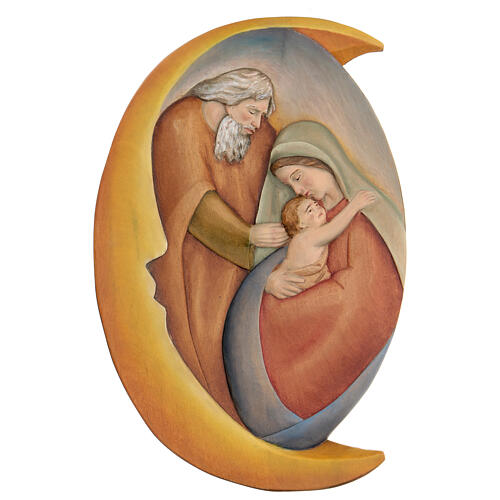 Heilige Familie aus Holz, mit Ölfarben bemalt – 30 × 20 × 5 cm – Peru 1