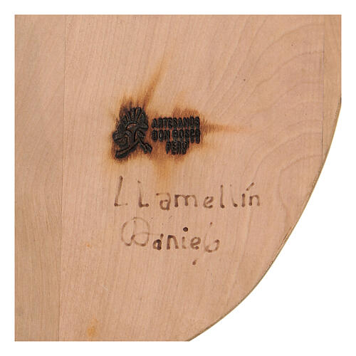 Heilige Familie aus Holz, mit Ölfarben bemalt – 30 × 20 × 5 cm – Peru 4