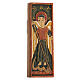 Bassorilievo Arcangelo Michele legno sfondo blu Bethléem 12x5 cm s3