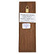 Bassorilievo Arcangelo Michele legno sfondo blu Bethléem 12x5 cm s4