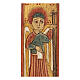 Bassorilievo Arcangelo Gabriele sfondo giallo legno Bethléem 12x5 cm s2