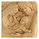 Holy Family enclosed in hands natural wood 30x30 cm s2