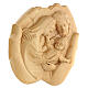 Holy Family enclosed in hands natural wood 30x30 cm s4