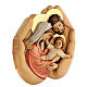 Holy Family enclosed in hands lenga wood oil colours 30x30 cm s4