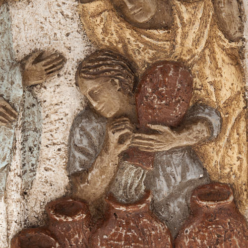 Bas relief with the wedding in Cana, stone, Bethleem Monastery 3
