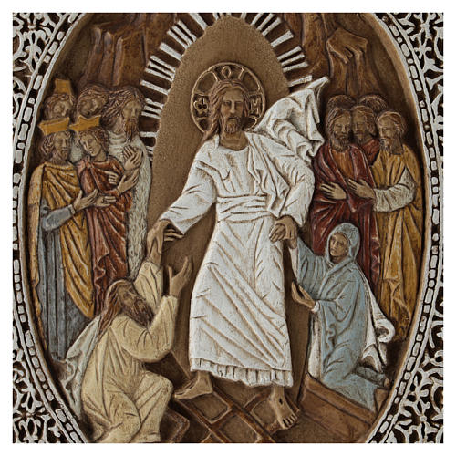 Gospel cover bas-relief, Resurrection, 33cm, stone 2