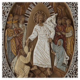 Płaskorzeźba na okładkę ewangeliarza Zmartwychwstanie 33 cm kamień
