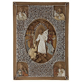 Gospel cover bas-relief, Resurrection, 33cm, stone