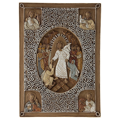 Gospel cover bas-relief, Resurrection, 33cm, stone 1