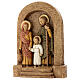 Bassorilievo Sacra Famiglia pietra Bethléem 25x20 cm s3