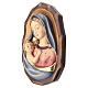 Bassorilievo legno Valgardena Madonna con bambino s2