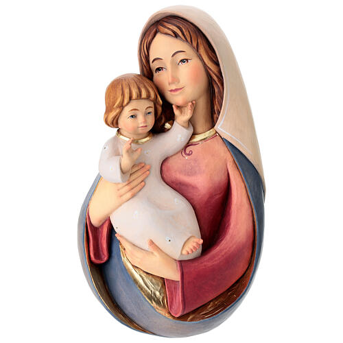 Bajorrelieve madera Virgen con niño 1