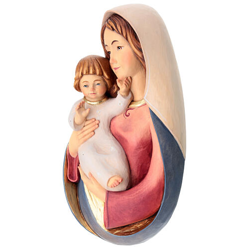 Bajorrelieve madera Virgen con niño 3