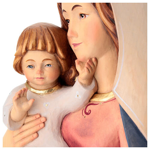 Bajorrelieve madera Virgen con niño 4