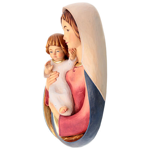 Bajorrelieve madera Virgen con niño 7