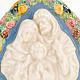 Bas-relief céramique Sainte Famille et fleurs s2
