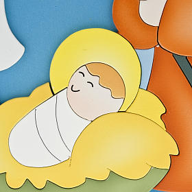 Wooden arched panel, Nativity s2