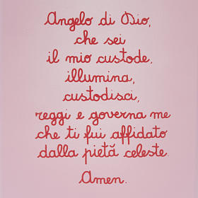 Basrelief-Tafel Schützengel mit kleinem Gebet s2