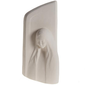 Quadro argilla bianca Madonna dell'Ascolto 31 cm