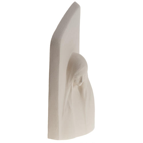 Quadro argilla bianca Madonna dell'Ascolto 31 cm 3